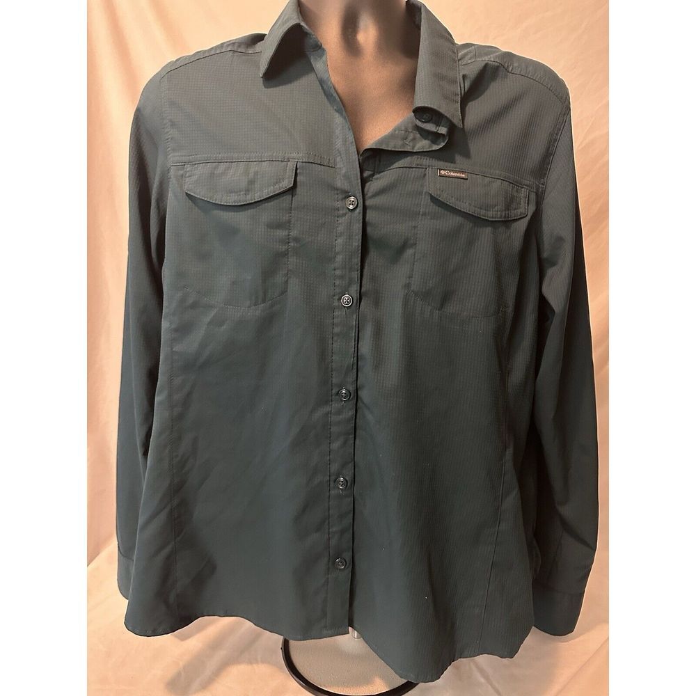 Columbia Women's Dark Teal Button-Down Shirt